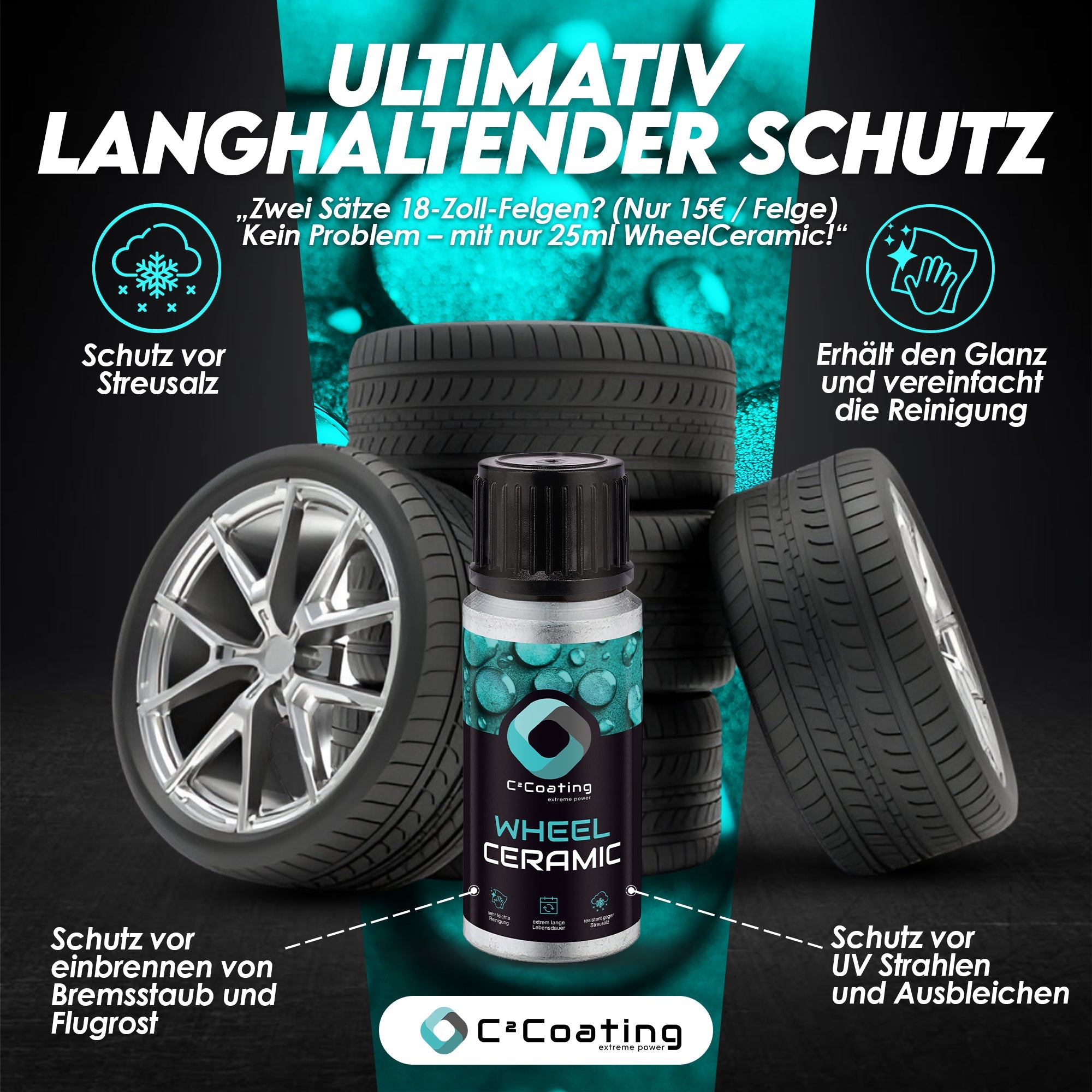 C²Coating Wheel Ceramic Felgenversiegelung - für alle Felgentypen 25ml