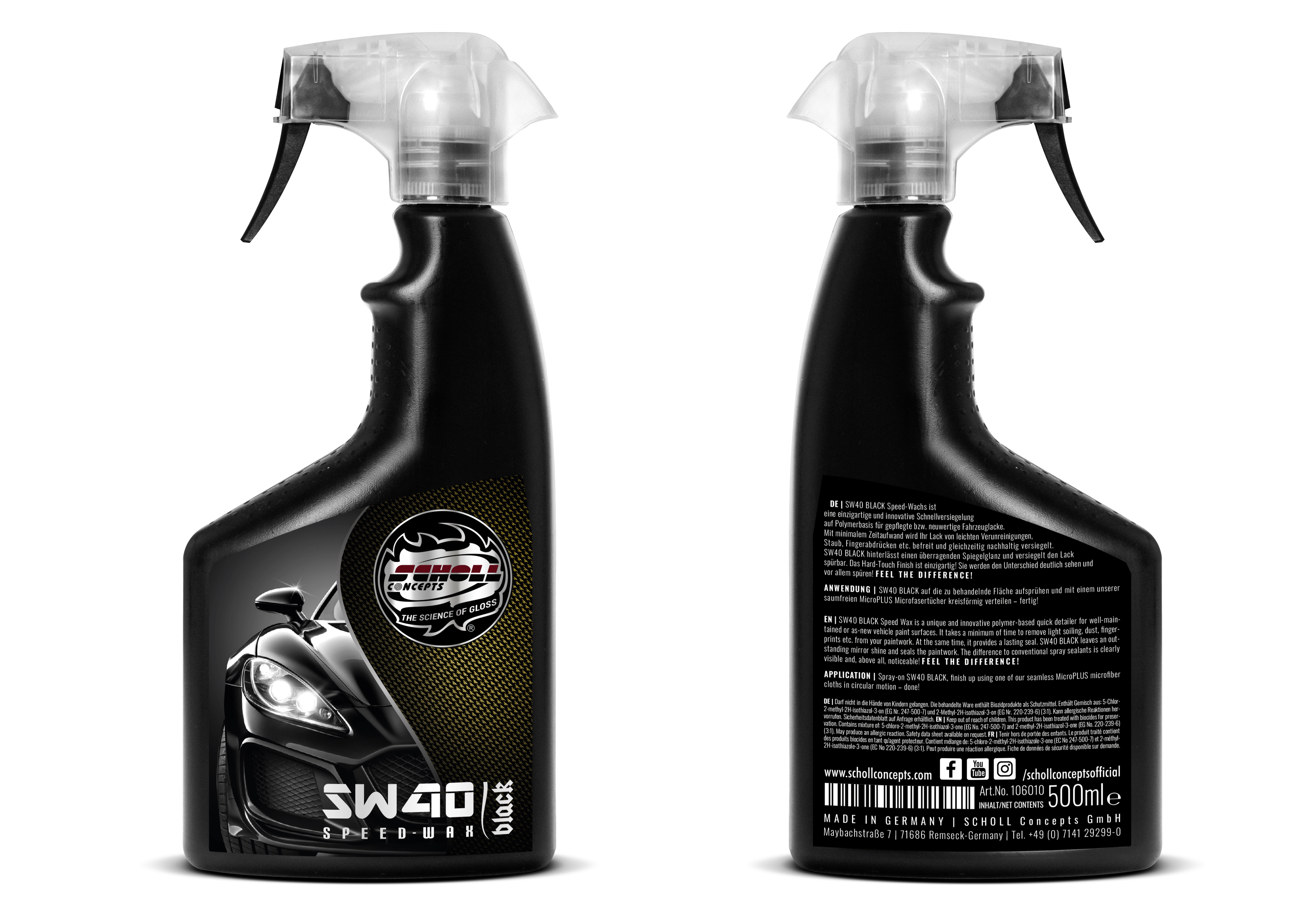 SW40 BLACK Speed-Wachs 500 ml