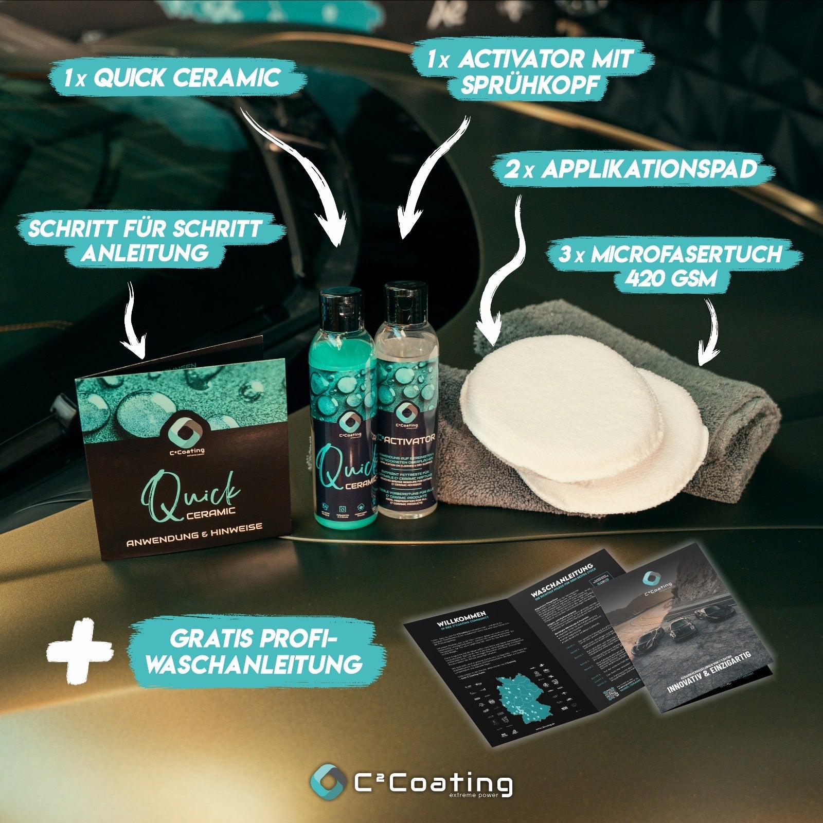 C²Coating Allround Care Paket  - Langzeitschutz, hitzeresistent und selbstreinigend für alle Felgentypen und Fahrzeuglacke