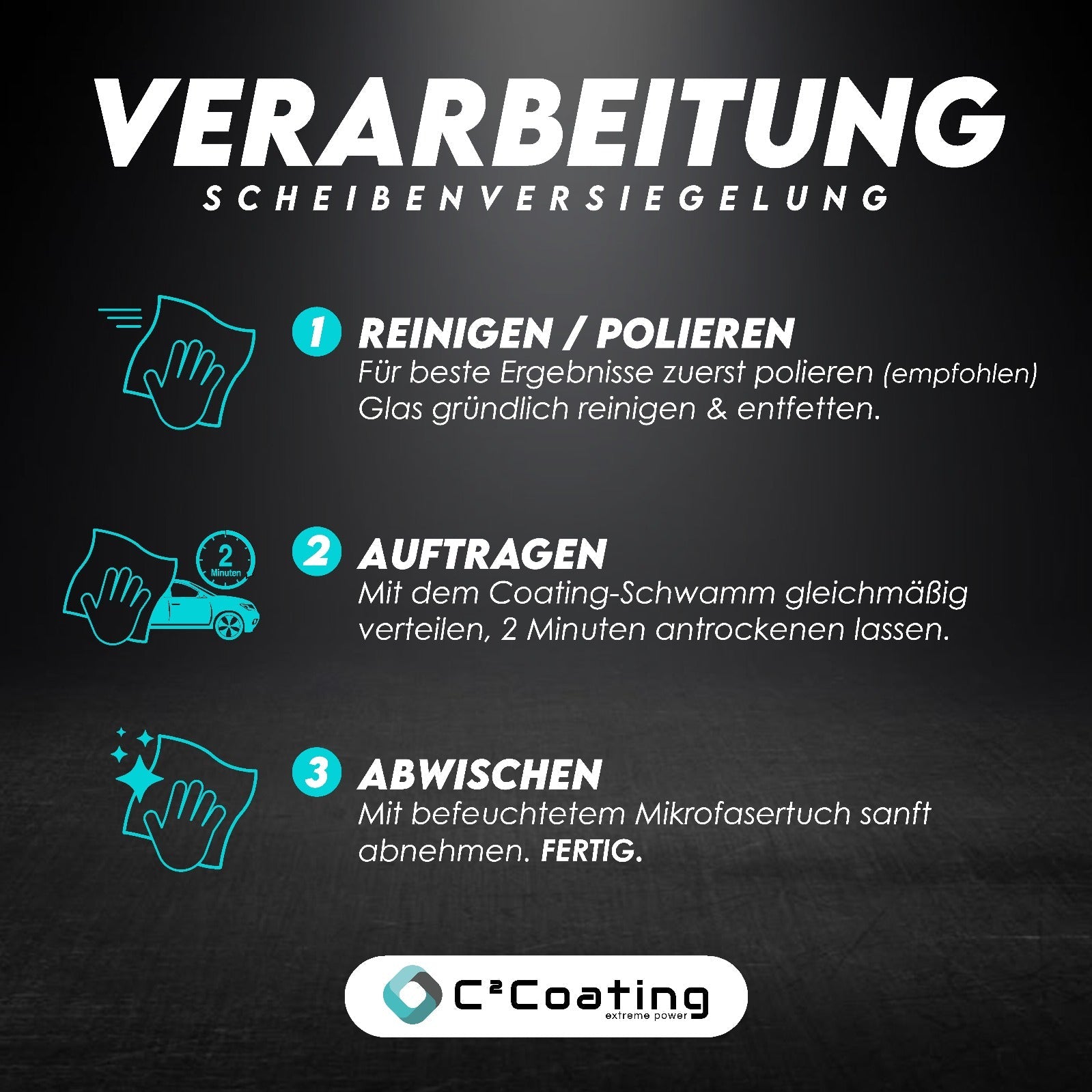 C²Coating Glass Versieglung – Set